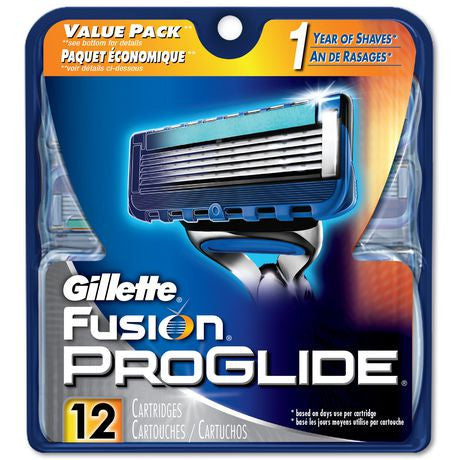 Gillette Fusion ProGlide Refill Cartridges Value Pack - 12 Razors