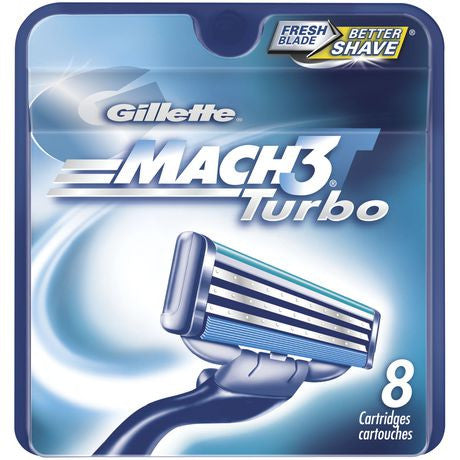 Gillette Mach3 Turbo Razor - 8 razors