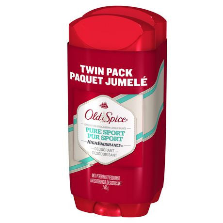 Old Spice High Endurance Pure Sport Scent Anti-Perspirant/Deodorant, Twin Pack